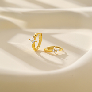 Boucles d'oreilles tendance personnalisées en argent sterling S925 micro-incrustées de zircon et d'opale, bijoux transfrontaliers très demandés - Product Image 5
