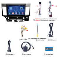 Carplay 8 Core 8+128GB GPS Navigasi Android 15 Video Mobil untuk Mitsubishi Lancer 2007-2015 Pemutar Multimedia Radio Stereo