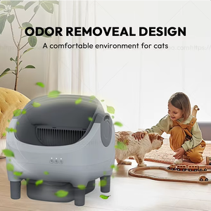 Elecpet-Caja de arena automática para gatos, gran inodoro de autolimpieza con bandeja de arena y alfombrilla para venta al por mayor, inodoro para gatos, 2025 - Product Image 3