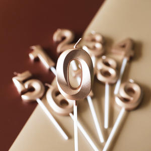 <span class=keywords><strong>2023</strong></span> Meilleure vente décoration de fête d'anniversaire cire de paraffine en forme d'opéra bougies de gâteau en or bougies en forme de chiffre - Product Image 3