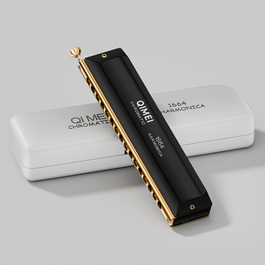 Harmonica chromatique 12 ou 16 trous, clé de Do, pour la performance de blues, jazz et musique classique - Product Image 1