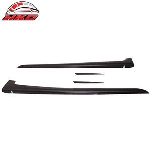 Convient pour BMW E90 Série 3 Berline 4 portes 2006-2008, jupes latérales style AC, non peintes, noires - Product Image 1