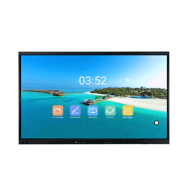 86 Inch 4K LCD Infrared 20 Point Touch Anti-Glare Interactive Smart TV Whiteboard Display Screen Android 13 Wall Mountable