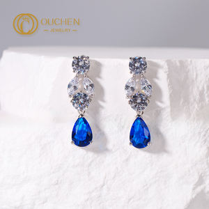 ओचेन इगी जेजी प्रमाणित एचबीटी सीवीड लैब-उगाए गए हीरे 9k 14k 18k ठोस सोने के हीरे की बालियां - Product Image 1