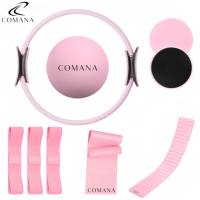Kit d'accessoires Pilates d'origine usine : Anneau de Pilates, Tapis de yoga, Ballon de Pilates, Bandes de résistance, Slider, Cercle magique, Lestes de cheville