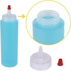 Vente chaude 8OZ Bouteille de <span class=keywords><strong>sauce</strong></span> barbecue sans BPA Emballage en plastique PE imprimé avec logo personnalisé avec fermeture compte-gouttes - Product Image 2