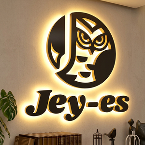 Letrero con Logotipo Personalizado con Retroiluminación LED Dorada, Letrero Interior con Retroiluminación LED, Letras de Canal con Retroiluminación LED para Negocios, Letras de Acero Inoxidable con Retroiluminación LED - Product Image 1