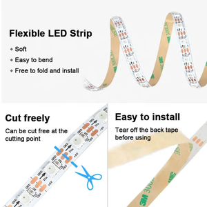 Thông minh linh hoạt 12V/24V 2835 Flex Strip <span class=keywords><strong>LED</strong></span> SMD 5050 <span class=keywords><strong>LED</strong></span> Strip ánh sáng kết nối điều khiển từ xa RGB màu - Product Image 3