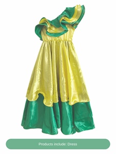 <span class=keywords><strong>Disfraz</strong></span> Étnico Especial para Cosplay, Carnaval de Brasil, Multicolor, 100% Poliéster, Trajes para Actuaciones Infantiles - Product Image 6