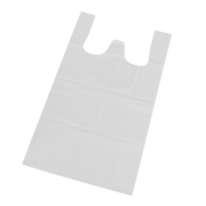 Sacs en plastique recyclables HDPE LDPE type T-shirt / Sacs poubelles / Sacs pour poubelles / Sacs poubelles jetables avec lien pour supermarchés, salades, gâteaux, sushis - Product Image 3