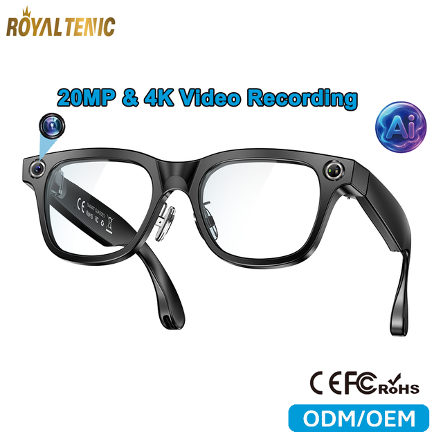 W660 20MP Camera AI Smart Glasses 4K Video Recording ENC Noise Cancelling BT Call AI Real-time Translation Sunglasses Wholesale