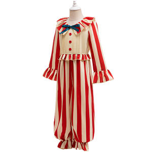 Disfraz de Cosplay de Película de <span class=keywords><strong>Payaso</strong></span> de Terror para Niños, Ropa de Actuación en Escenario, Fiesta de Halloween, Carnaval, Conjunto de Mono a Rayas - Product Image 4