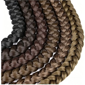 Extensión de Cola de Caballo Trenzada Larga de 30 Pulgadas y 150g <span class=keywords><strong>con</strong></span> Coletero, Extensiones de <span class=keywords><strong>Cabello</strong></span> Sintético Liso para Envolver alrededor de la Cabeza - Product Image 5