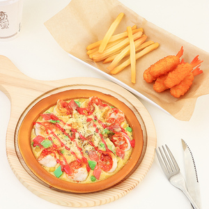 Simulación artificial de plástico PVC pu espuma jamón <span class=keywords><strong>Pizza</strong></span> rebanada <span class=keywords><strong>pizza</strong></span> falsa entera con imán de nevera para exhibición de modelos de alimentos - Product Image 4