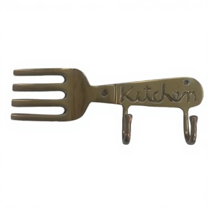 Gancho de cocina de tendencia con 2 soportes, superventas, ganchos de pared de aluminio fundido, abrigo de Chef y otro gancho de horquilla de sujeción multifuncional - Product Image 1