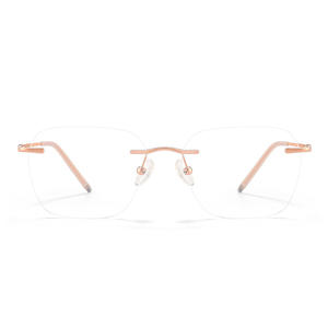 Lunettes sans monture ultra-légères en titane pur Danyang pour femmes 32007 – Montures de lunettes de vue tendance - Product Image 1