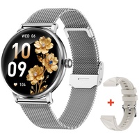 Reloj inteligente de lujo para mujer con cristales de diamante, pantalla de alta definición, monitorización de frecuencia cardíaca y sueño, y recordatorios inteligentes.