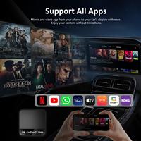 3 en 1 Wireless CarPlay TV Mate Android Auto Box Video Out FireTV Adapter Avec Smart Phone Video Mirror Link YouTube Netflix