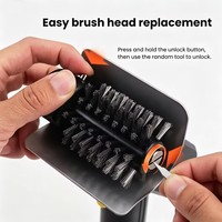 Nettoyeur de barbecue électrique sans fil 2000 mAh, brosse rotative en acier inoxydable, rechargeable, étanche et sécurisé pour grille de barbecue