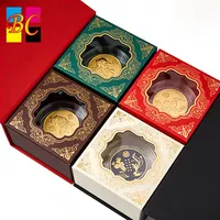 Boîte d'emballage personnalisée pour chocolats, boîtes à biscuits, emballage de luxe avec fenêtre, boîte à pâtisserie en feuille d'or pour boulangerie, cadeaux de fête