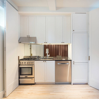 Cuisine américaine prête à assembler pour petit appartement, cuisine personnalisée tout-en-un, mini-cuisine pour petite maison, armoire de cuisine