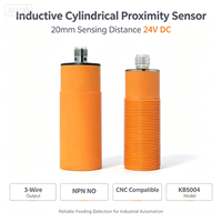 Induktiver Zylindrischer Näherungssensor 24V DC 20mm NPN 3-Draht-Ausgang KB5004 Näherungsschalter Zuführsensor