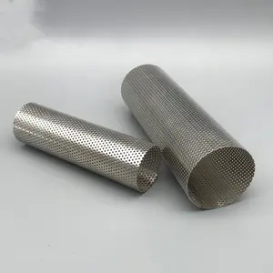 316l 304 stainless steel ss perforated round cylinder screen filter tubes