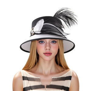 หมวกฟาสซิเนเตอร์สีขาวเบจพรีเมียม สำหรับงานปาร์ตี้ธีม  ตกแต่งด้วยดอกไม้  แบบหนีบผม  เหมาะสำหรับงานพิธีในโบสถ์  สำหรับผู้หญิง - Product Image 2