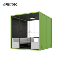 Ruang Pod Perusahaan Resmi, Booth 4 Orang, Kabin Isolasi Kebisingan, Pod Kantor Kedap Suara