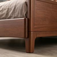 Ensemble de meubles de chambre en bois 2026 – Lit plateforme double moderne, design minimaliste en bois, écologique, durable et confortable