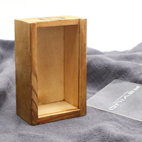 Boîte de rangement rectangulaire moderne en bois de pin carbonisé de haute qualité, gravure personnalisée, organisateur durable pour articles divers, idéal pour offrir