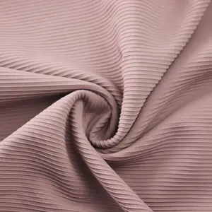 Fabric Manufacture Supply 250gsm Thick Rib Knit Stripe Fabric For Bikini