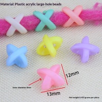 1BagGirl Perles tressées en acrylique en forme de cœur à grand trou pour tresses et perruques africaines