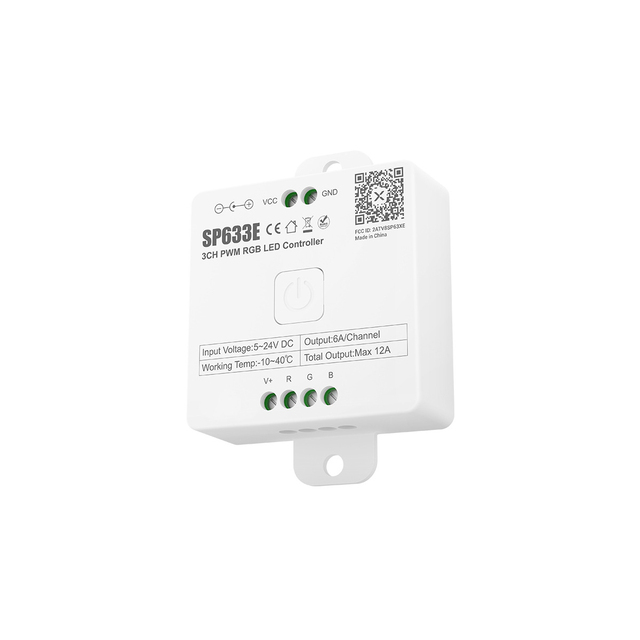 SP633E 3CH PWM RGB LED Controller, Mobile APP, 2.4G Touch Remote & 86 Wall Box Control
