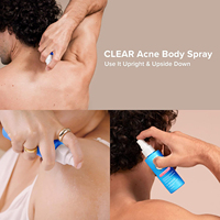 Acide salicylique OEM spray pour acné et exfoliant pour le dos spray transparent pour la réparation de l'acné spray pour le traitement de l'acné du dos