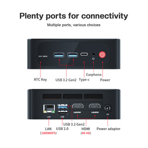 Mini PC industriel <span class=keywords><strong>Beelink</strong></span>, design sans ventilateur, processeur AMD Ryzen 5 5500U 2,1-4,0 GHz 6C/12T, processeur de données - Product Image 4