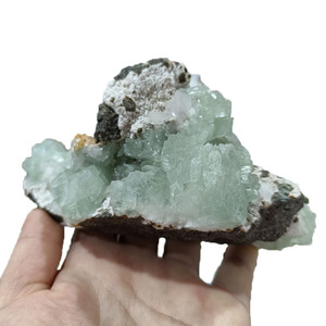 Cristal de guérison, amas d'apphylite naturelle, blanc, vert, divers jolis cristaux, vente en gros - Product Image 1