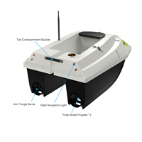 Bateau d'appâts de pêche RC haute puissance 12V double batteries 500m dispositif d'alimentation de pêche à distance
