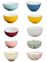 Decoratieve keramische bollenkommen fruitdesign keramiek geruit keramiek porseleinen kom keramiek bladeren kommenset origineel grote fabriek