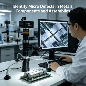 Small Portable Pocket Metallographic Microscope 100-500X Magnification LED Illumination LCD Display 5.1MP <b>Camera</b> Manual Focus - Product Image 5