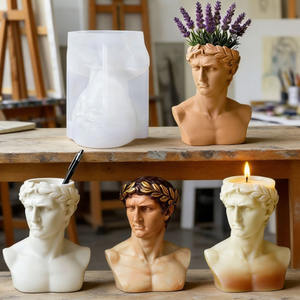 Moldes de Silicona para Velas con Forma de <span class=keywords><strong>Cabeza</strong></span> de Figura <span class=keywords><strong>Griega</strong></span> Antigua YS, Moldes para Fundición de Cajas de Almacenamiento de Yeso, Suministros para Hacer Macetas de Flores de Hormigón DIY - Product Image 1