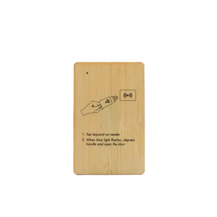 Деревянные визитные карточки для отеля, RFID деревянные визитные карточки NFC