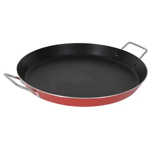 공장 도매 nonstick 알루미늄 조리기구 레스토랑 요리 빠에야 팬 스틱 피자 팬 스테이크 팬