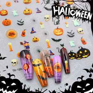 <strong>Halloween</strong> Nail <strong>Decals</strong> Nail <strong>Decals</strong> Non-Toxic Nail Art Sticker Decorations <strong>Halloween</strong> Nail Stickers Horror Design - Product Image 1