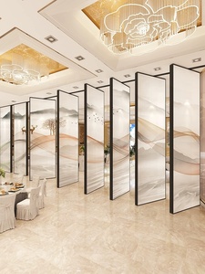 Hoạt động phân vùng tường không có mặt đất đường sắt xoay gấp thiết kế mới khách sạn phòng khiêu vũ màn hình - Product Image 3