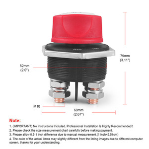 Interrupteur de déconnexion de batterie à courant élevé 32V pour yachts, camping-cars, utilisation marine - Product Image 5