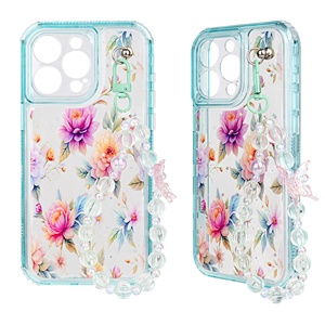 2025 phong cách mới nhà máy bán buôn TPU + PC 3-in-1 rõ ràng Typography kim cương điện thoại di động Trường hợp với vòng đeo tay fundas Bìa trường hợp - Product Image 3