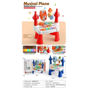 Jouet éducatif précoce pour enfants, piano musical, orgue électronique, instrument multifonctionnel, éveil musical sensoriel - Product Image 4