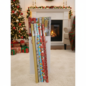 66 piezas/caja, 40 pies cuadrados. Papel de Regalo Navideño Recubierto, Papel Kraft Desechable para Envolver Regalos, Ropa y Envíos, Modelo 10346 - Product Image 5
