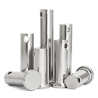 Goupille fendue cylindrique à tête plate en acier inoxydable 304 GB882, jeu complet de goupilles de centrage, finition blanchie pour